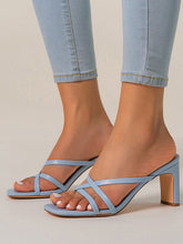 Thin Strap Chunky Heel Sandals Sai Feel